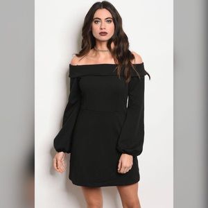 Ava long sleeve off the shoulder dress